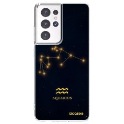 Átlátszó szilikon tok az alábbi mobiltelefonokra Samsung Galaxy S21 Ultra 5G G998B - AQUARIUS