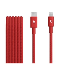 Apple Beats USB-C-Lightning gyári szőtt töltő- és adatkábel, 1.5m, piros, (MDGD4ZM/A)