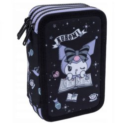 Kuromi 3 emeletes tolltartó - töltött - JUMPER3 - fekete