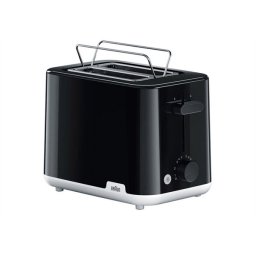 BRAUN HT1010BK Breakfast 1 2 szeletes kenyérpirító, 8 fokozat, kiolvasztó funkció, 900W, Fekete
