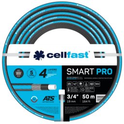 Kerti tömlő 3/4" 50 m SMART, 25 bar, 4 rétegű locsolótömlő kerti öntözéshez