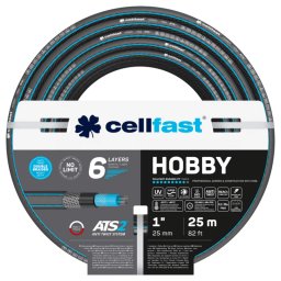 Kerti tömlő 1" 25 m HOBBY, 32 bar, 6 rétegű locsolótömlő öntözéshez