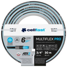 Kerti tömlő 3/4" 30 m MULTIFLEX PRO, 35 bar, 6 rétegű csavarodásmentes prémium locsolótömlő