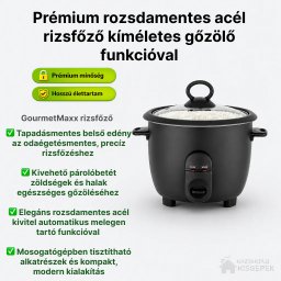 GOURMETMAXX DS19178 ELEKTROMOS RIZSFŐZŐ 1 L