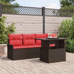 vidaXL Kerti Kanapé Szett 5 db Barna [Műanyag]: Poly Rattan