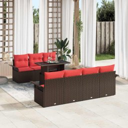 vidaXL Kerti Kanapé Szett 8 db Barna [Műanyag]: Poly Rattan