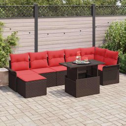 vidaXL Kerti Kanapé Szett 8 db Barna [Műanyag]: Poly Rattan