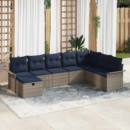 vidaXL Kerti Kanapé Szett 8 db Poli rattan