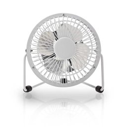 Nedis FNDK1WT10 - Fém mini ventilátor | Átmérő 10 cm | Tápellátás USB-n keresztül | Fehér színű