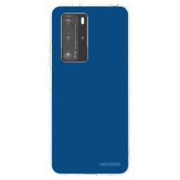 Átlátszó szilikon tok az alábbi mobiltelefonokra Huawei P40 Pro - Navy Blue