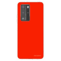 Átlátszó szilikon tok az alábbi mobiltelefonokra Huawei P40 Pro - Maranello Red