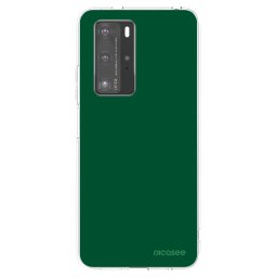 Átlátszó szilikon tok az alábbi mobiltelefonokra Huawei P40 Pro - Green Gleam