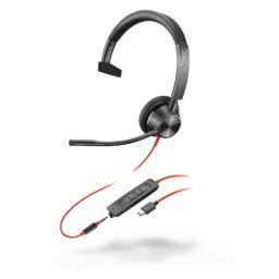 Poly Blackwire 3315 MS Teams fejhallgató, 3,5 mm-es jack USB-C/A adapter, mono