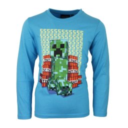 Minecraft Block Blaster sötétben világító gyerek hosszú ujjú póló, felső 6 év / 116 cm