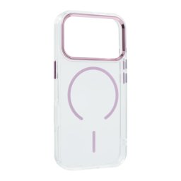 Szilikon telefonvédő (műanyag hátlap, kameravédő, MagSafe, légpárnás sarok) RÓZSASZÍN Apple iPhone 17 Pro Max