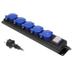 Orno elosztó, 5-ös schuko 16 A 250 V ~ 3500 W IP44, 5m