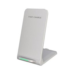 1stCOOL QI vezeték nélküli töltő H18, összecsukható állvány, USB-C, fehér