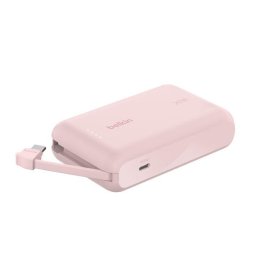 Belkin BOOST CHARGE™ USB-C Power Delivery PowerBank integrált USB-C kábellel, 10000mAh, 20W, rózsaszín