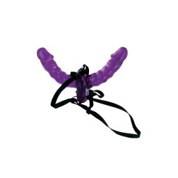 Pipedream Double Delight Strap-on Purple Felcsatolható dildó