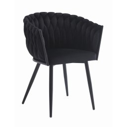 ORION VELVET étkezőfotel fekete lábakkal, fekete