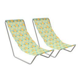 Szett 2 db összecsukható strandnyugágy SAND LEMON, színes.