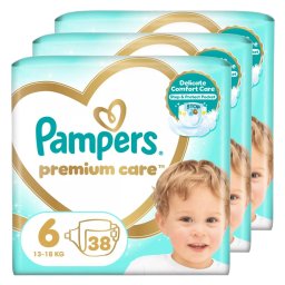 Pampers Premium Care pelenka, Junior 6, 13 kg+, 114 db