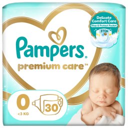 Pampers Premium Care pelenka, Koraszülött 0, 1-3 kg, 30 db + AJÁNDÉK Baba az autóban matrica