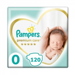 Pampers Premium Care pelenka, Koraszülött 0, 1-3 kg, 120 db + AJÁNDÉK Baba az autóban matrica