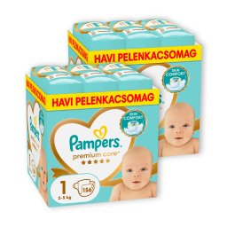 Pampers Premium Care pelenka 1, 2-5 kg, HAVI PELENKACSOMAG 1+1 312 db + AJÁNDÉK Baba az autóban matrica