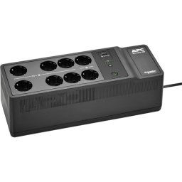 APC Back-UPS, 1050VA/600W Floor/Wall Mount, 230V, 8x Schuko CEE 7/3 outlets, USB Type A+C Port, User Replaceable Battery
