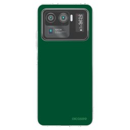Átlátszó szilikon tok az alábbi mobiltelefonokra Xiaomi Mi 11 Ultra - Green Gleam