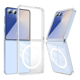 Szilikon telefonvédő (ütésállóság, légpárnás sarok, MagSafe) ÁTLÁTSZÓ Samsung Galaxy Z Flip7 (SM-F766)