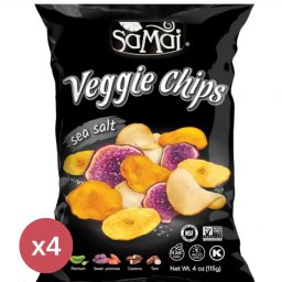Samai Veggie chips tengeri sós 4X115 g