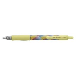 PILOT Zseléstoll, 0,32 mm, nyomógombos, sárga tolltest, PILOT "G-2 Flow", kék