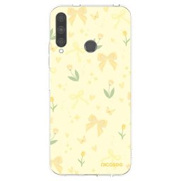 Átlátszó szilikon tok az alábbi mobiltelefonokra Huawei P40 Lite E - Honey Blossom
