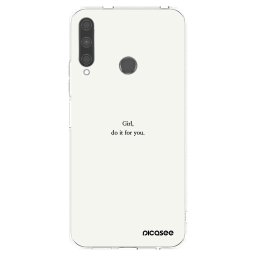 Átlátszó szilikon tok az alábbi mobiltelefonokra Huawei P40 Lite E - Girl, do it for you