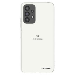 Átlátszó szilikon tok az alábbi mobiltelefonokra Samsung Galaxy A73 5G - Girl, do it for you
