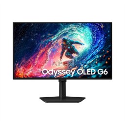 SAMSUNG Gaming 240Hz Odyssey G6 OLED monitor 27", QHD (2560x1440), 16:9, 200cd/m2, 0,03ms, DisplayPort/HDMI,