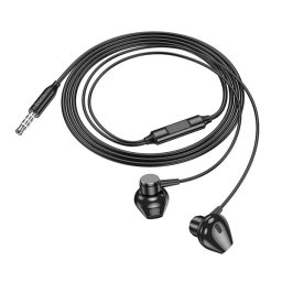 HOCO M125 fülhallgató SZTEREO (3.5mm jack, mikrofon, felvevő gomb) FEKETE