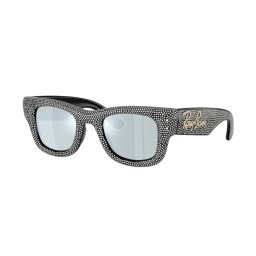 RAY-BAN RB4940BP 686530 WAYFARER PUFFER Black Green Mirror Silver Plan napszemüveg