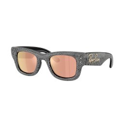 RAY-BAN RB4940BP 68657J WAYFARER PUFFER Black Dark Brown Mirror Rose Gold napszemüveg