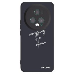 Fekete szilikon tok az alábbi mobiltelefonokra Honor Magic5 Pro - Everything is a choice