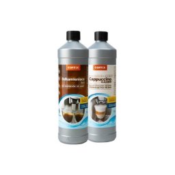 COFFIX kávégép karbantartó készlet - Vízkőoldó-1000 ml, Cappuccino Tejrendszer tisztító-1000 ml