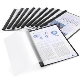RAPESCO Gyorsfűző, klipes, PP, A4, RAPESCO "Eco GRS Recycled", fekete