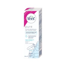 Veet Pure - szőrtelenítő krém bikinivonalra - érzékeny bőrre (100 ml)