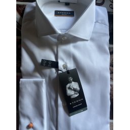 Eterna slim fit fehér mandzsettás ing, 39