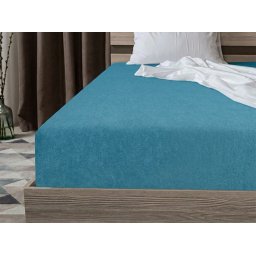 Froté gumis lepedő EXCLUSIVE sötét türkiz 90 x 200 cm