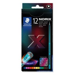 STAEDTLER Színes ceruza készlet, STAEDTLER "Norix(R) 186", 12 különböző szín