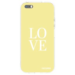 Átlátszó szilikon tok az alábbi mobiltelefonokra Apple iPhone 5/5S/SE - Love