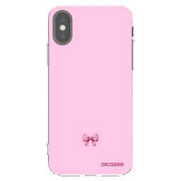 Átlátszó szilikon tok az alábbi mobiltelefonokra Apple iPhone X/XS - Blush bow